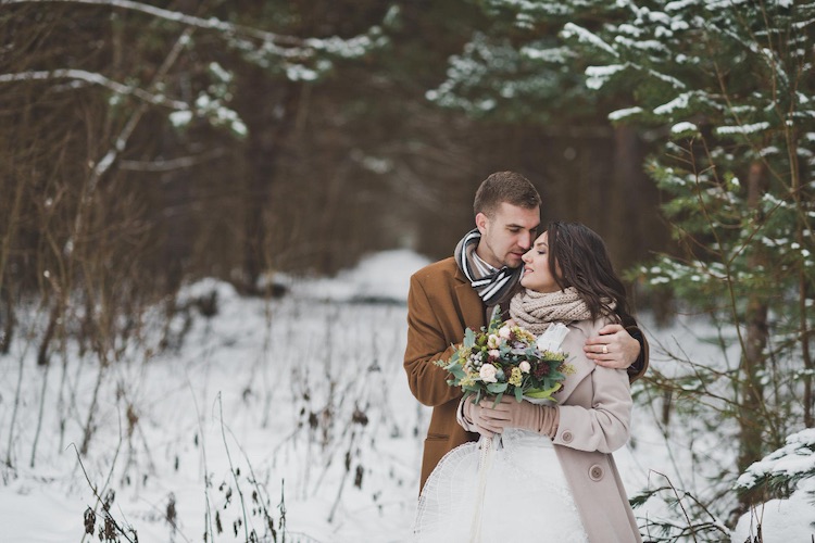 Hochzeitspaar Winter