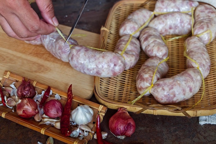 Essen mit Knoblauch